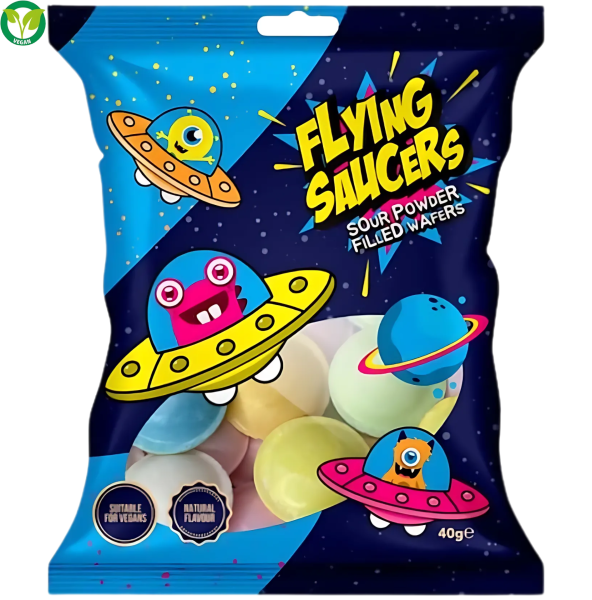 FLYING SAUCERS - Sour Powder Filled Wafers 40g